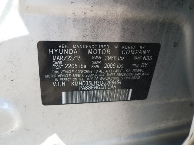 Photo 9 VIN: KMHD35LH3GU269454 - HYUNDAI ELANTRA 