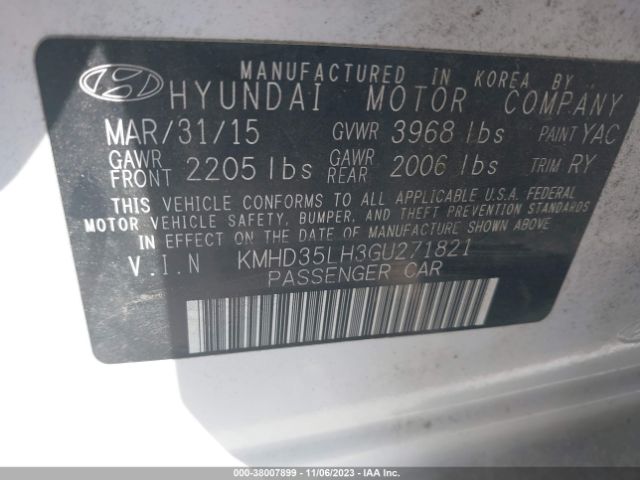 Photo 8 VIN: KMHD35LH3GU271821 - HYUNDAI ELANTRA GT 