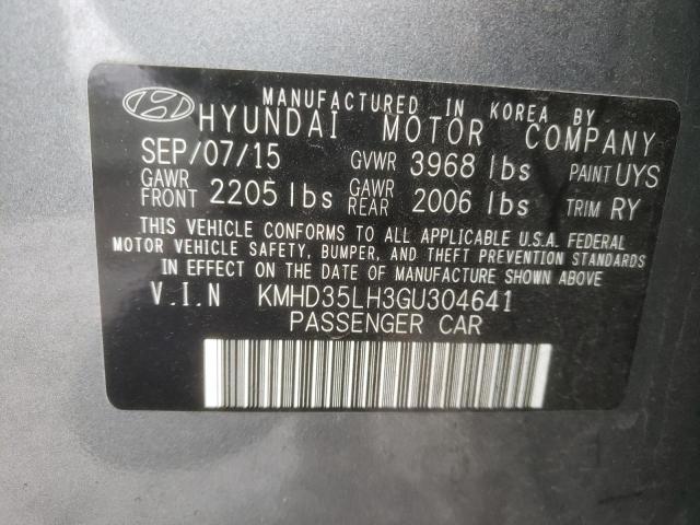 Photo 12 VIN: KMHD35LH3GU304641 - HYUNDAI ELANTRA 