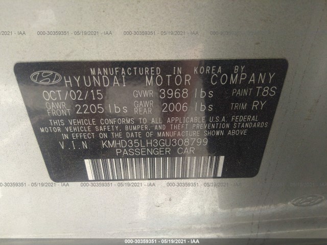 Photo 8 VIN: KMHD35LH3GU308799 - HYUNDAI ELANTRA GT 