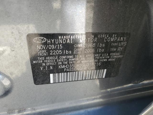 Photo 11 VIN: KMHD35LH3GU318216 - HYUNDAI ELANTRA 