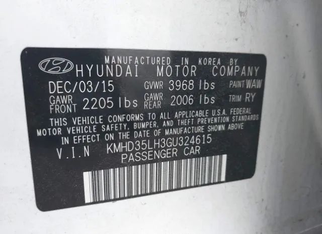 Photo 8 VIN: KMHD35LH3GU324615 - HYUNDAI ELANTRA GT 