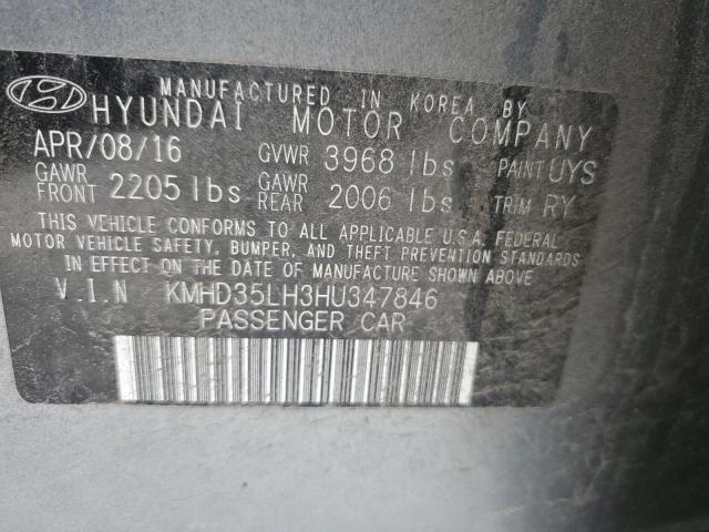 Photo 11 VIN: KMHD35LH3HU347846 - HYUNDAI ELANTRA 