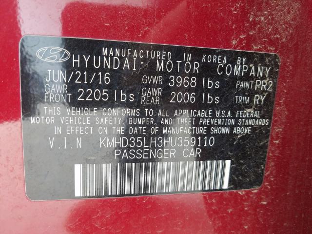 Photo 9 VIN: KMHD35LH3HU359110 - HYUNDAI ELANTRA GT 