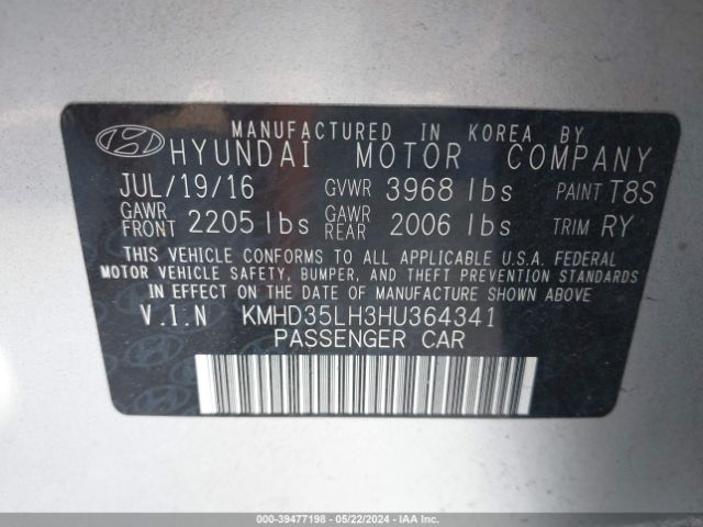 Photo 8 VIN: KMHD35LH3HU364341 - HYUNDAI ELANTRA GT 