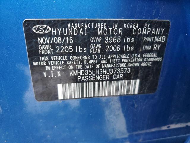 Photo 11 VIN: KMHD35LH3HU373573 - HYUNDAI ELANTRA 