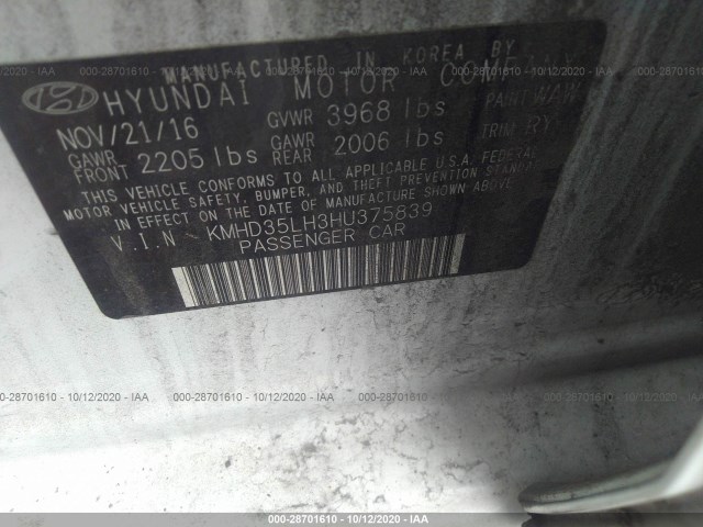 Photo 8 VIN: KMHD35LH3HU375839 - HYUNDAI ELANTRA GT 