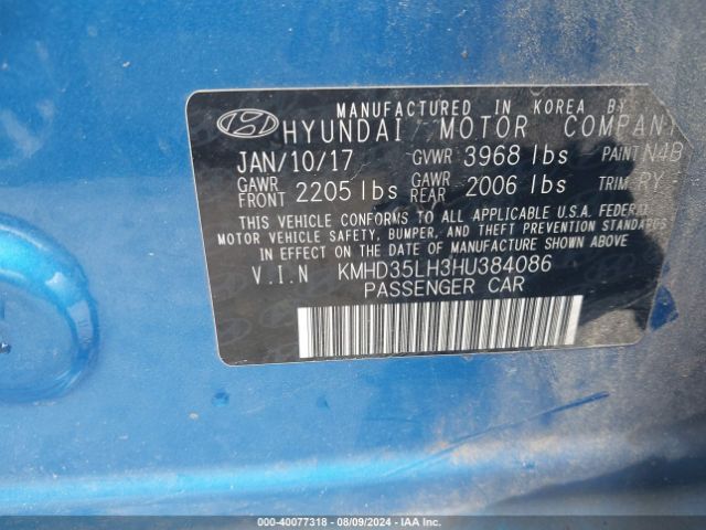 Photo 8 VIN: KMHD35LH3HU384086 - HYUNDAI ELANTRA GT 