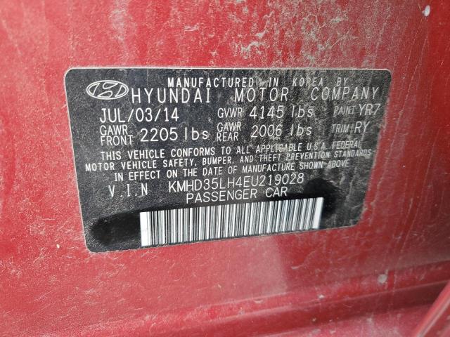 Photo 11 VIN: KMHD35LH4EU219028 - HYUNDAI ELANTRA 