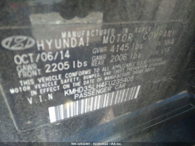 Photo 8 VIN: KMHD35LH4FU235408 - HYUNDAI ELANTRA GT 