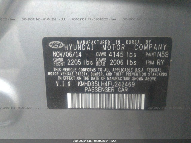 Photo 8 VIN: KMHD35LH4FU242469 - HYUNDAI ELANTRA GT 