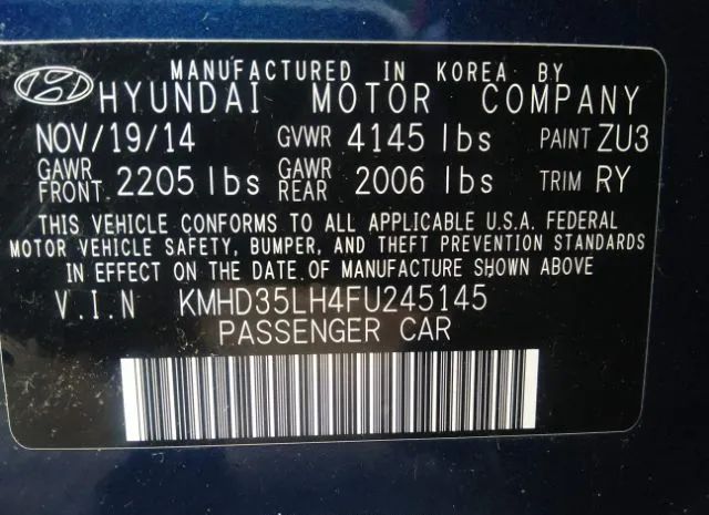 Photo 8 VIN: KMHD35LH4FU245145 - HYUNDAI ELANTRA GT 