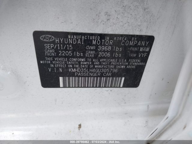 Photo 8 VIN: KMHD35LH4GU305796 - HYUNDAI ELANTRA GT 