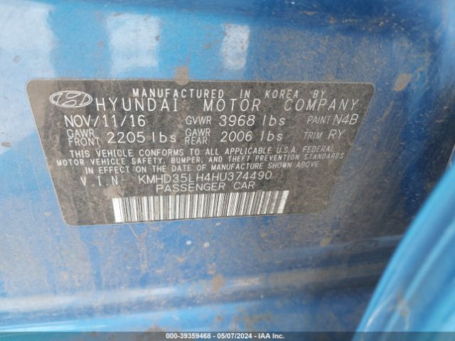 Photo 8 VIN: KMHD35LH4HU374490 - HYUNDAI ELANTRA GT 