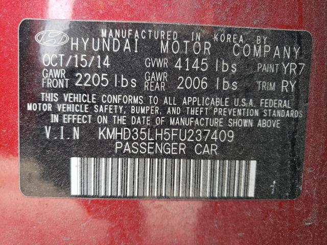 Photo 12 VIN: KMHD35LH5FU237409 - HYUNDAI ELANTRA GT 