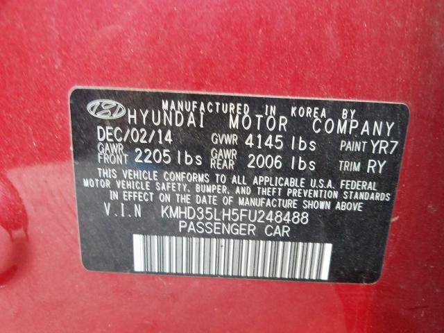 Photo 9 VIN: KMHD35LH5FU248488 - HYUNDAI ELANTRA GT 