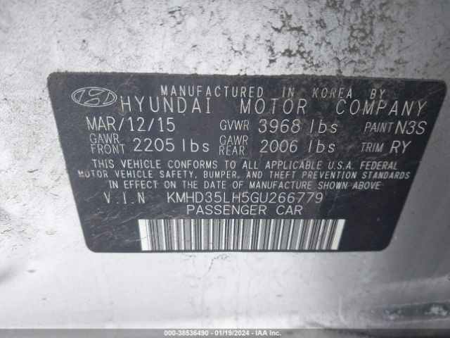 Photo 8 VIN: KMHD35LH5GU266779 - HYUNDAI ELANTRA GT 