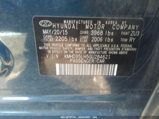 Photo 8 VIN: KMHD35LH5GU284621 - HYUNDAI ELANTRA GT 