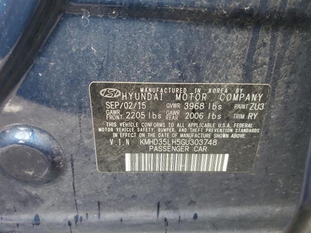 Photo 11 VIN: KMHD35LH5GU303748 - HYUNDAI ELANTRA 