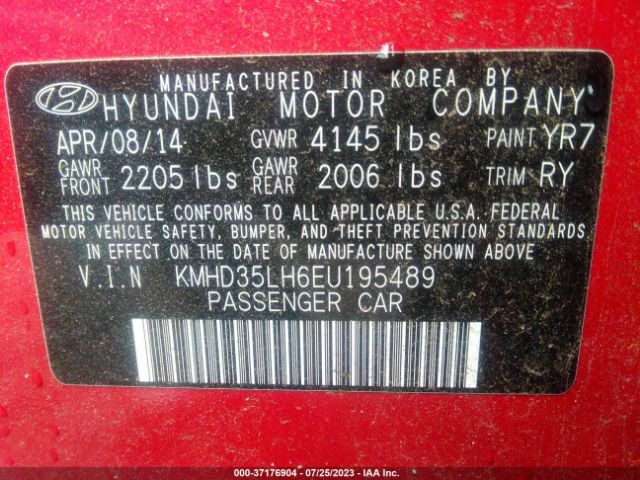 Photo 8 VIN: KMHD35LH6EU195489 - HYUNDAI ELANTRA GT 