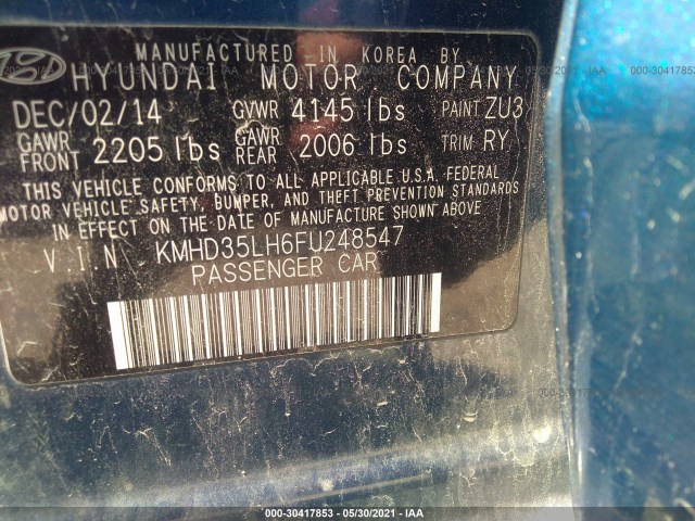 Photo 8 VIN: KMHD35LH6FU248547 - HYUNDAI ELANTRA GT 