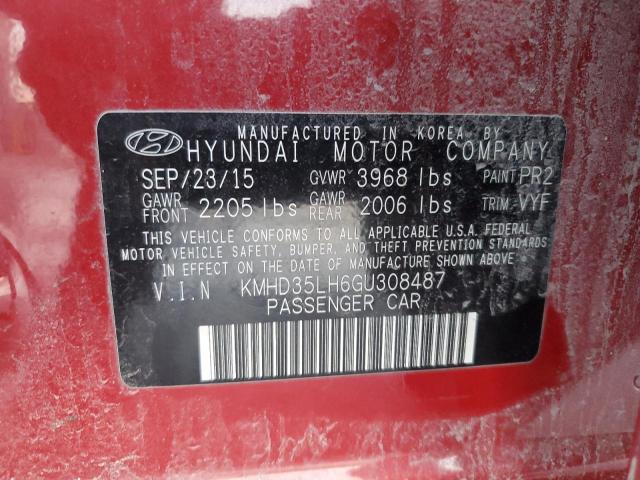 Photo 11 VIN: KMHD35LH6GU308487 - HYUNDAI ELANTRA 