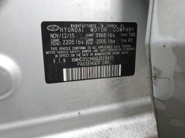 Photo 12 VIN: KMHD35LH6GU319411 - HYUNDAI ELANTRA 