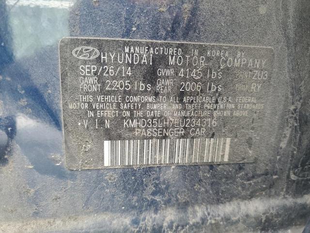 Photo 12 VIN: KMHD35LH7EU234316 - HYUNDAI ELANTRA 