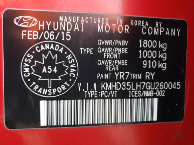 Photo 11 VIN: KMHD35LH7GU260045 - HYUNDAI ELANTRA GT 