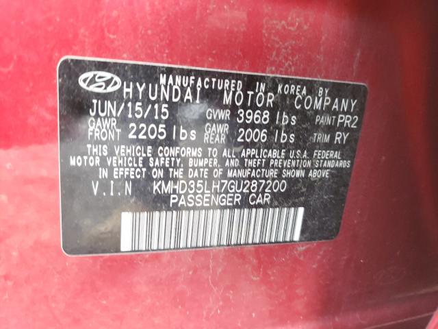 Photo 9 VIN: KMHD35LH7GU287200 - HYUNDAI ELANTRA GT 