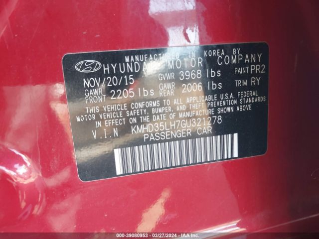 Photo 8 VIN: KMHD35LH7GU321278 - HYUNDAI ELANTRA GT 