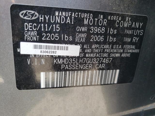 Photo 12 VIN: KMHD35LH7GU327467 - HYUNDAI ELANTRA 