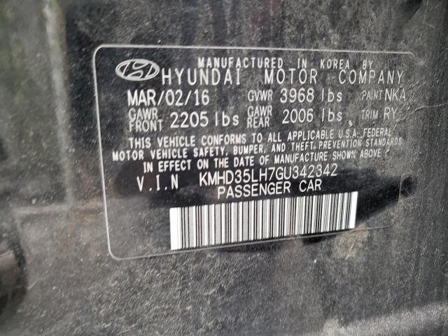 Photo 11 VIN: KMHD35LH7GU342342 - HYUNDAI ELANTRA 