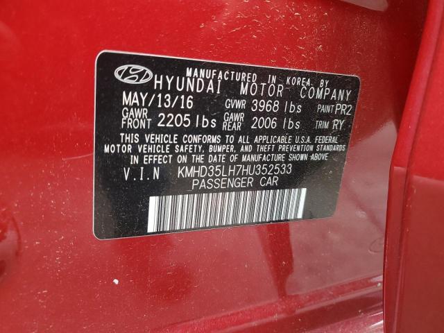 Photo 11 VIN: KMHD35LH7HU352533 - HYUNDAI ELANTRA 