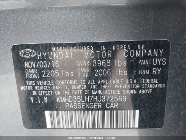 Photo 8 VIN: KMHD35LH7HU372569 - HYUNDAI ELANTRA GT 