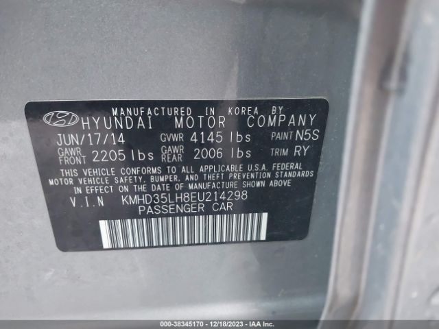 Photo 8 VIN: KMHD35LH8EU214298 - HYUNDAI ELANTRA GT 