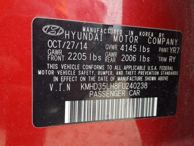 Photo 9 VIN: KMHD35LH8FU240238 - HYUNDAI ELANTRA GT 