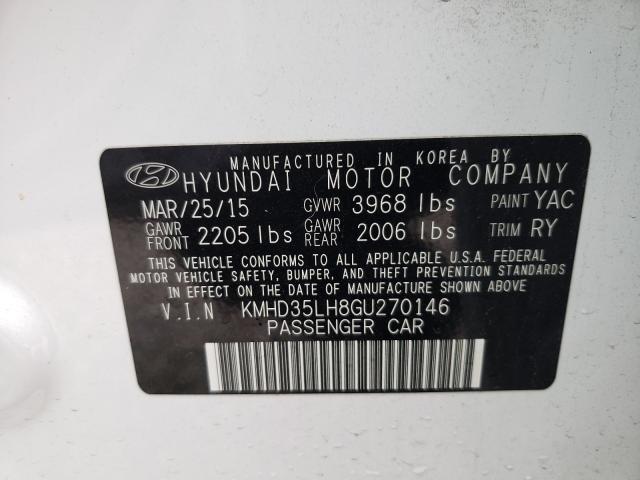 Photo 9 VIN: KMHD35LH8GU270146 - HYUNDAI ELANTRA 