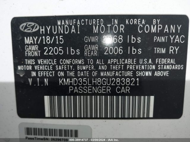 Photo 8 VIN: KMHD35LH8GU283821 - HYUNDAI ELANTRA GT 