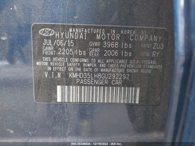 Photo 8 VIN: KMHD35LH8GU292292 - HYUNDAI ELANTRA GT 