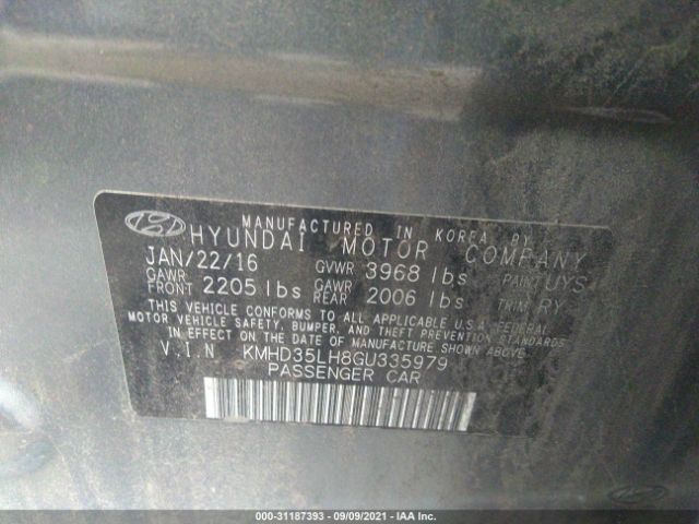 Photo 8 VIN: KMHD35LH8GU335979 - HYUNDAI ELANTRA GT 