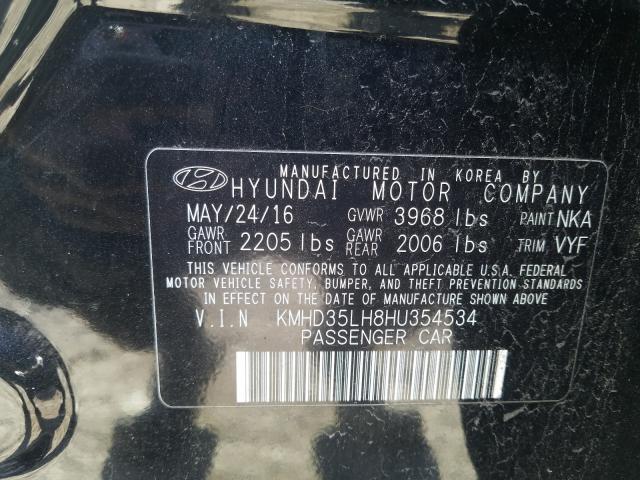 Photo 9 VIN: KMHD35LH8HU354534 - HYUNDAI ELANTRA 