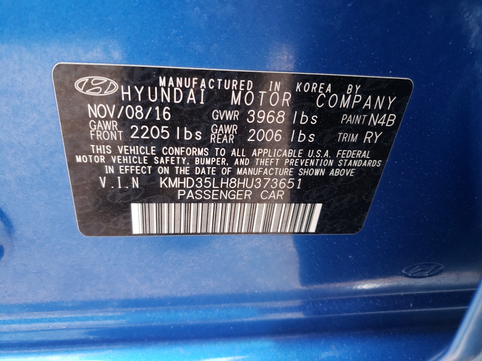 Photo 9 VIN: KMHD35LH8HU373651 - HYUNDAI ELANTRA GT 