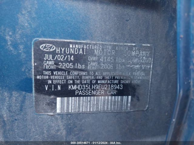 Photo 8 VIN: KMHD35LH9EU218943 - HYUNDAI ELANTRA GT 