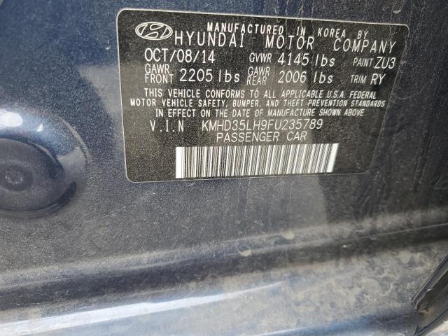 Photo 12 VIN: KMHD35LH9FU235789 - HYUNDAI ELANTRA 