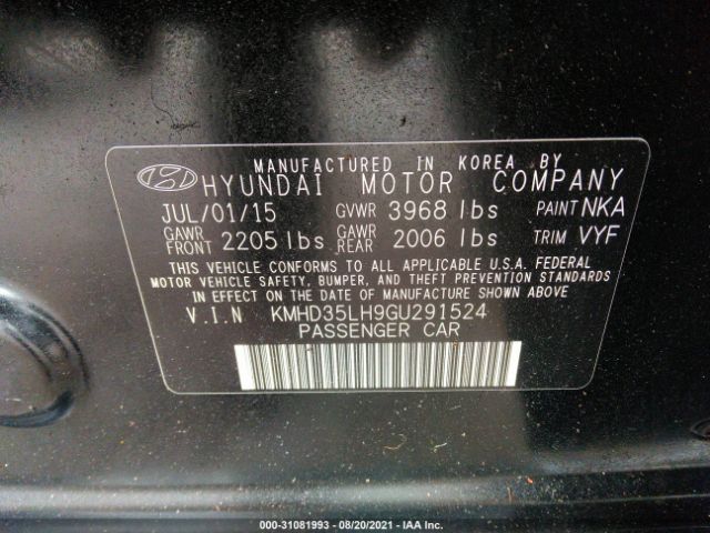 Photo 8 VIN: KMHD35LH9GU291524 - HYUNDAI ELANTRA GT 