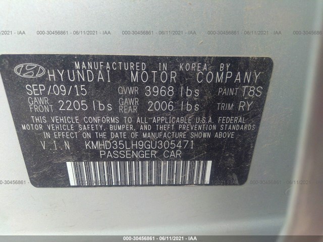 Photo 8 VIN: KMHD35LH9GU305471 - HYUNDAI ELANTRA GT 