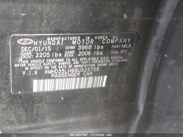 Photo 8 VIN: KMHD35LH9GU323758 - HYUNDAI ELANTRA GT 