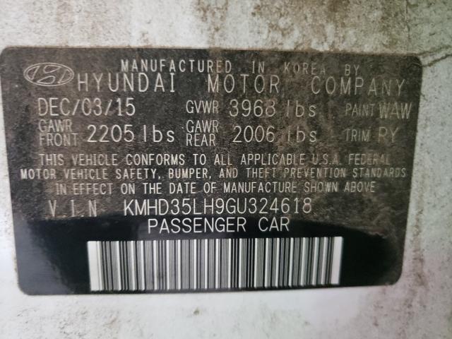 Photo 9 VIN: KMHD35LH9GU324618 - HYUNDAI ELANTRA 