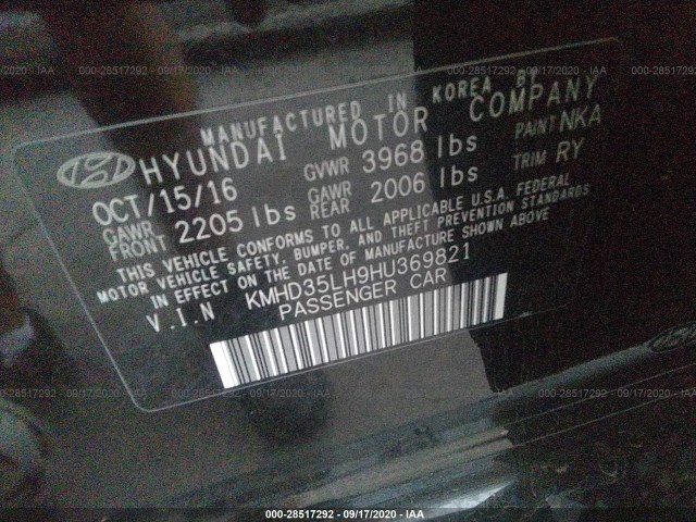 Photo 8 VIN: KMHD35LH9HU369821 - HYUNDAI ELANTRA GT 